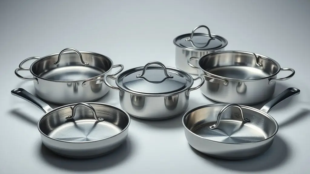 Conjunto premium de panelas de aço cirúrgico para cozinha durável e saudável, análise das melhores marcas.