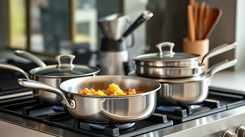 Jogo de panelas Hércules em uso na cozinha, ilustrando vantagens como durabilidade e facilidade de limpeza diária.